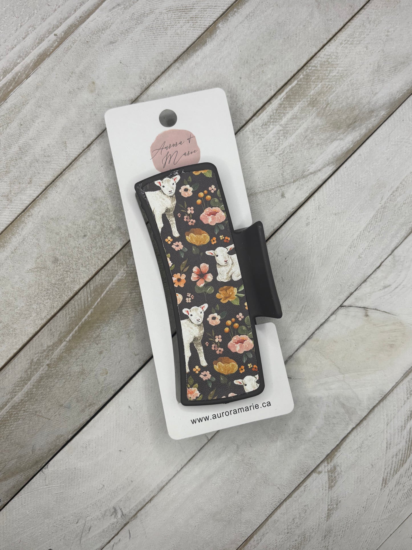 Brown Lamb Claw Clip