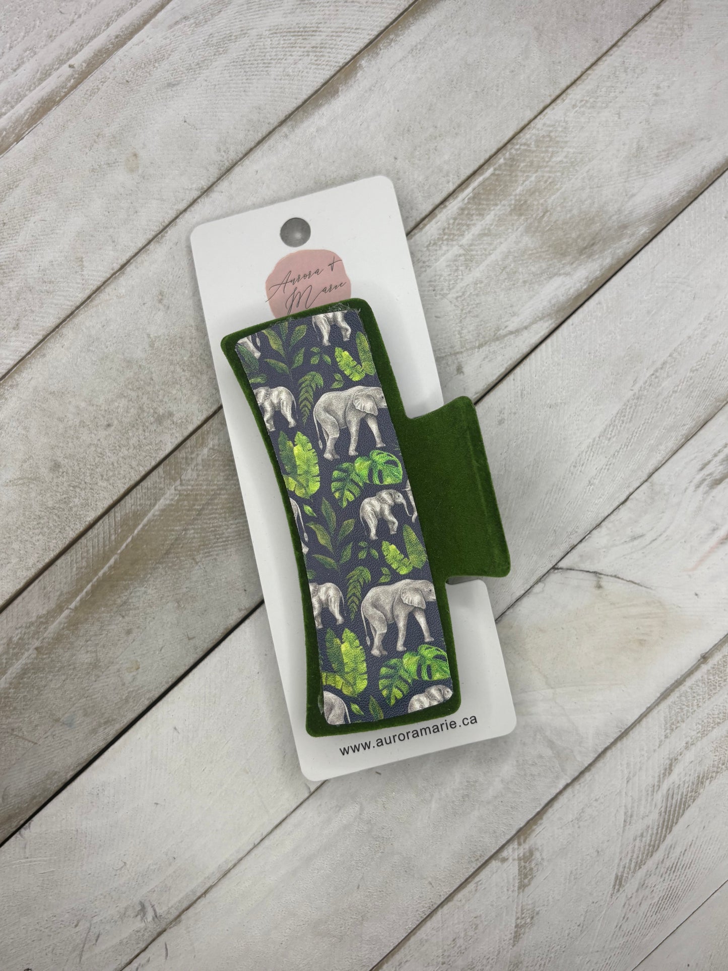Green Elephants Claw Clip