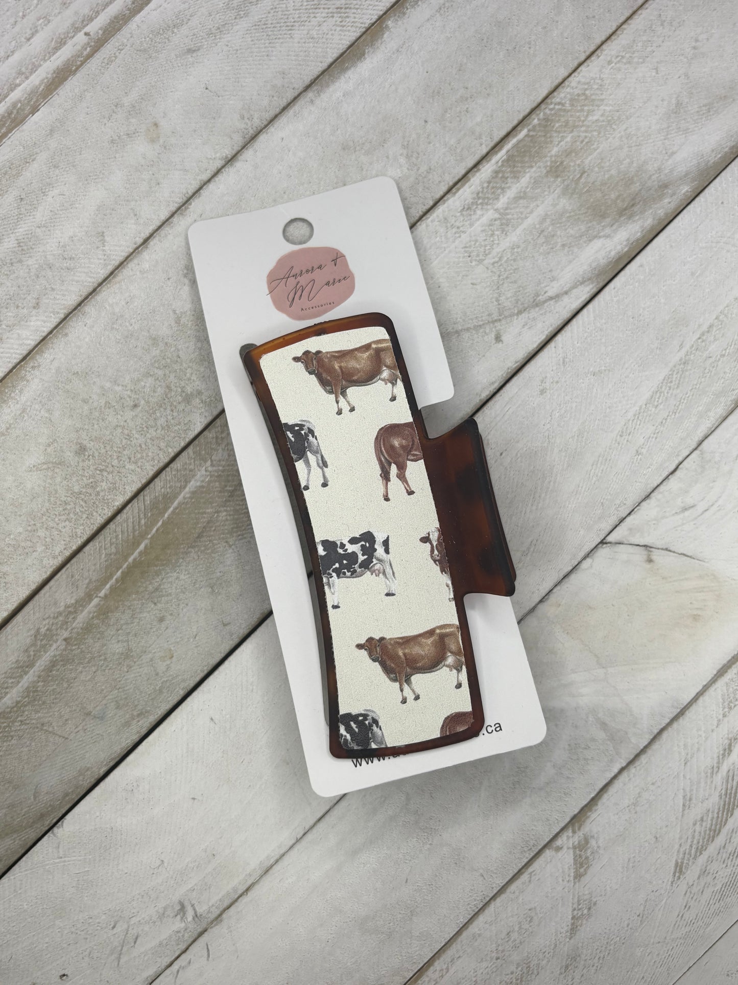 Brown Cows Claw Clip