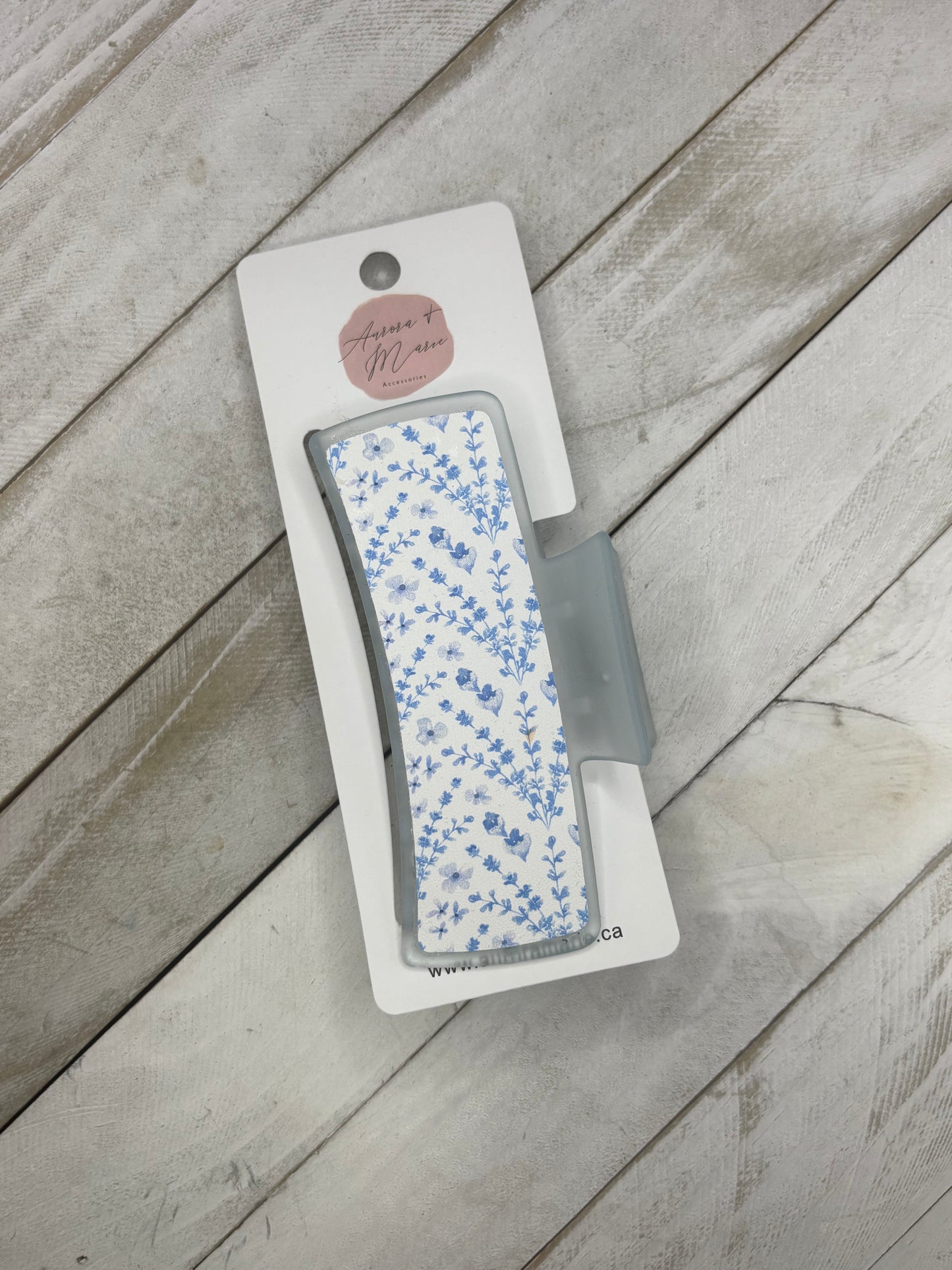 Blue Florals Claw Clip