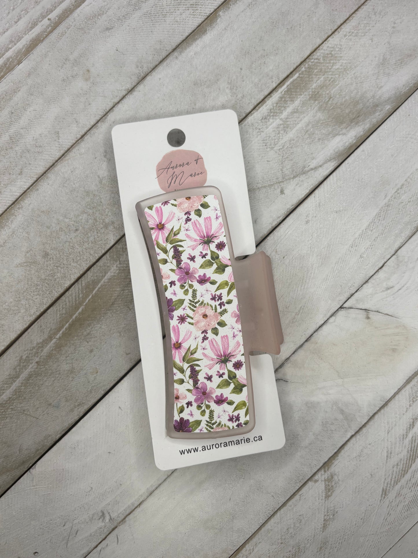 Pink Florals Claw Clip
