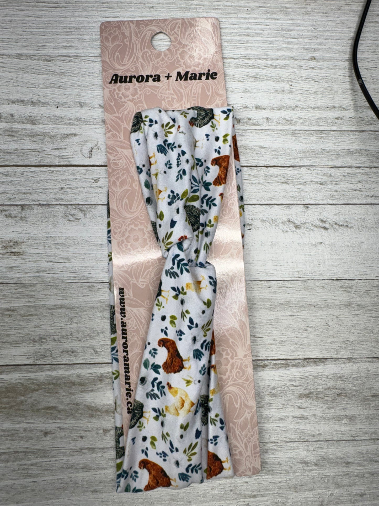 Blue Floral Chickens