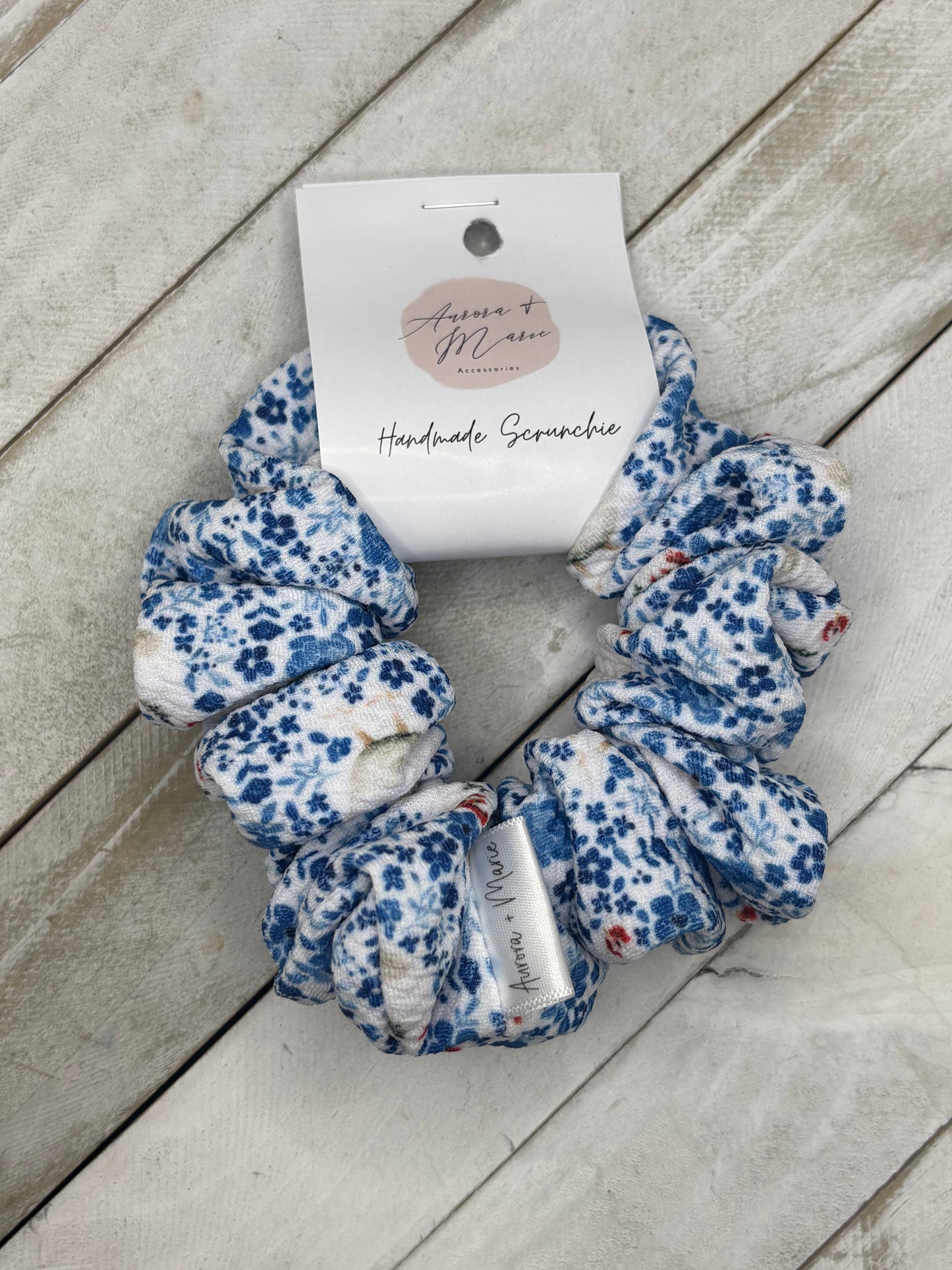 Blue Floral Chickens
