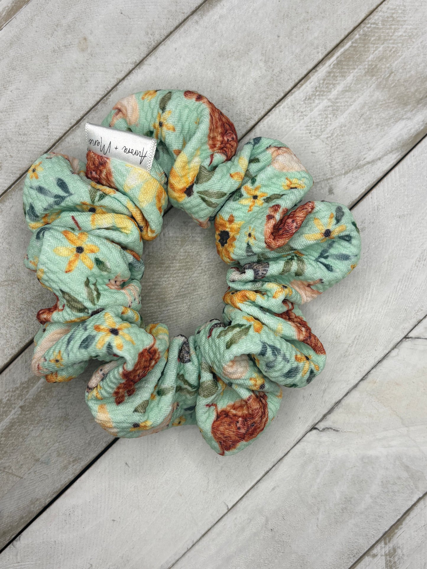 Teal Highland Farm Animals