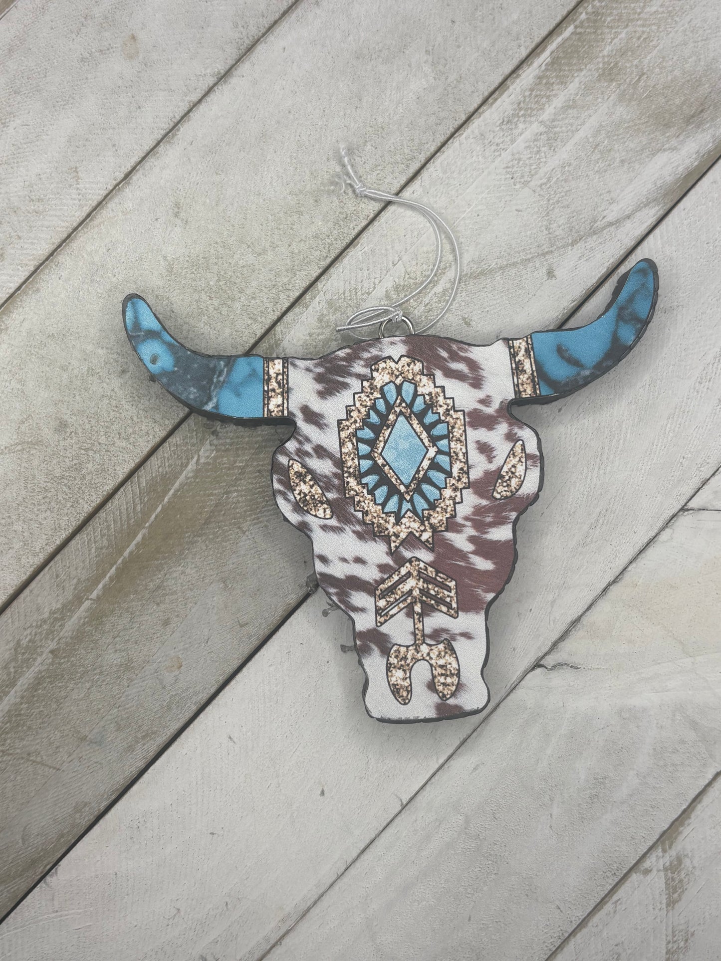 Cow Hide Bull Skull