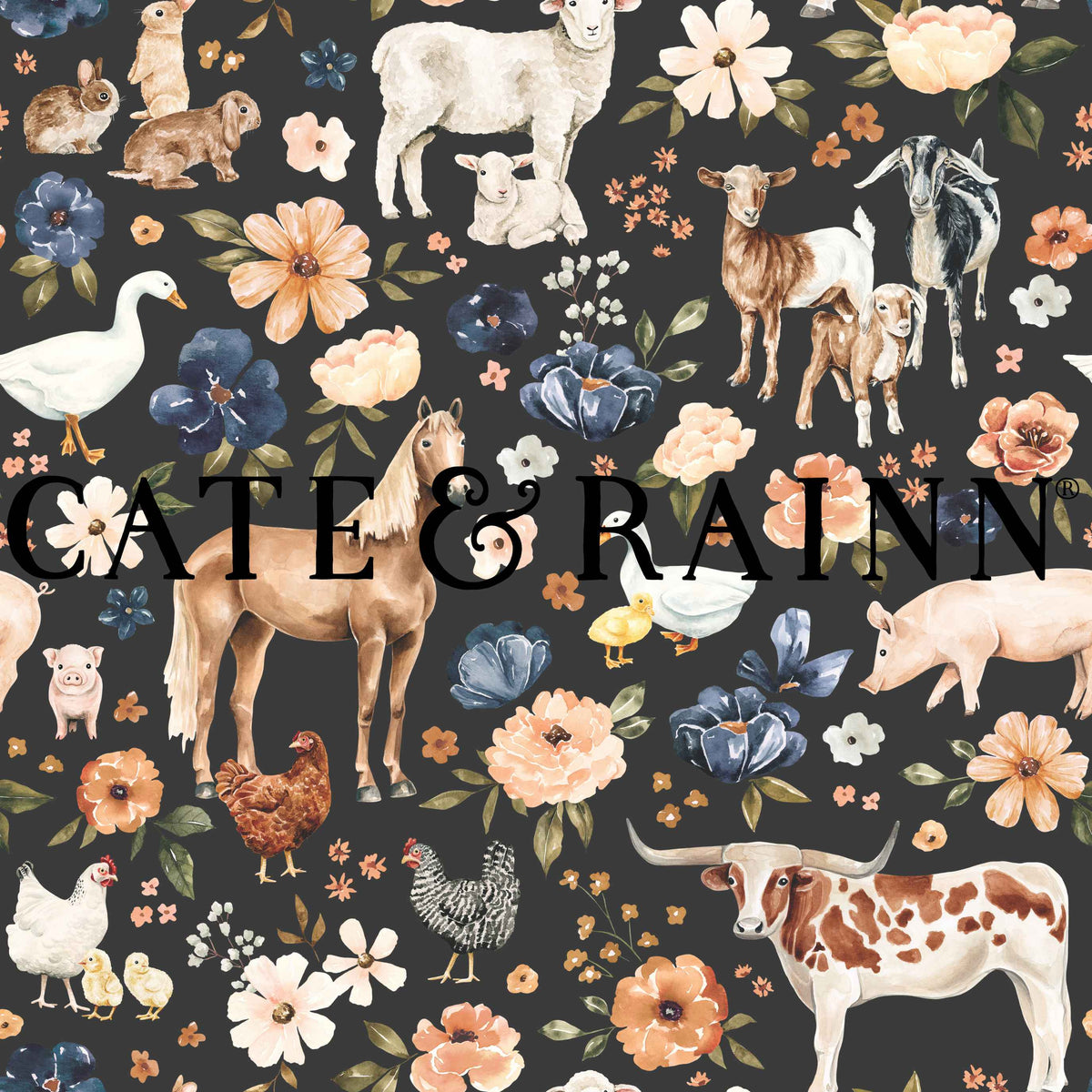 Charcoal Farm Animals