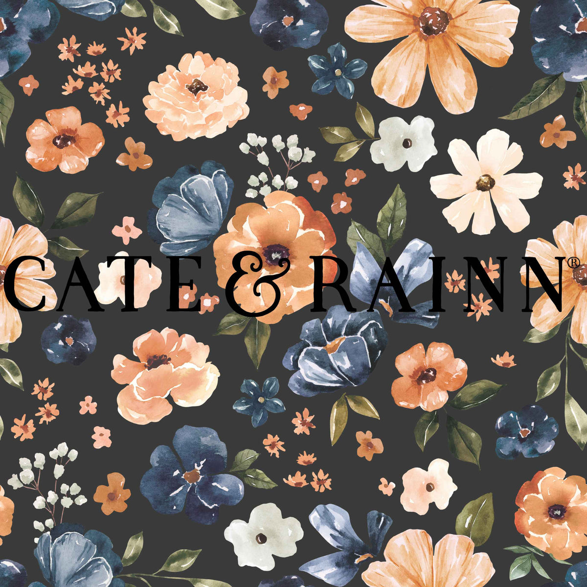 Charcoal Florals