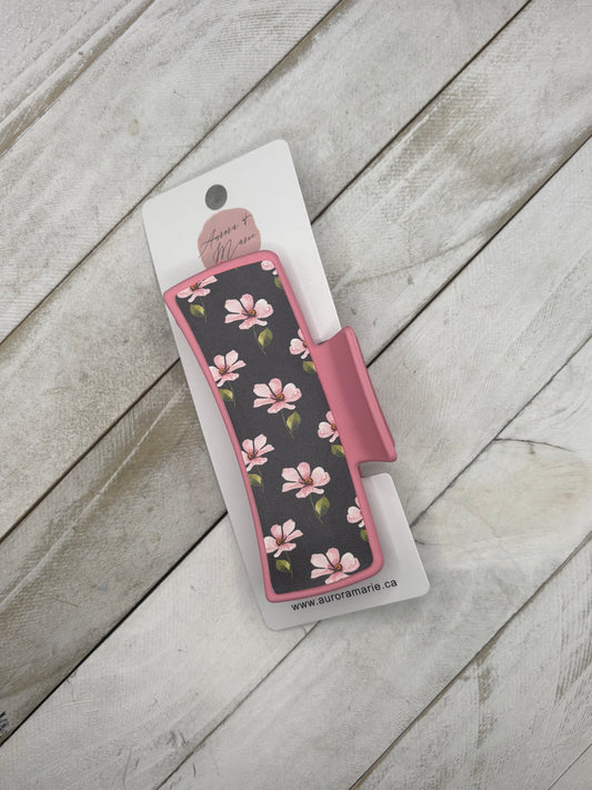 Pink Flower Claw Clip