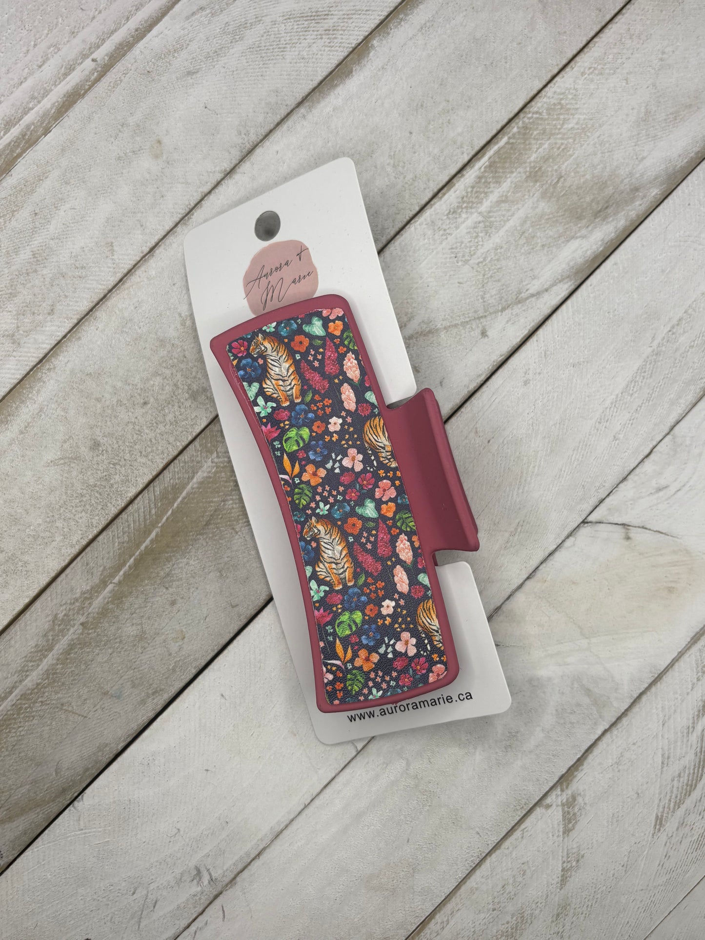 Pink Tiger Claw Clip