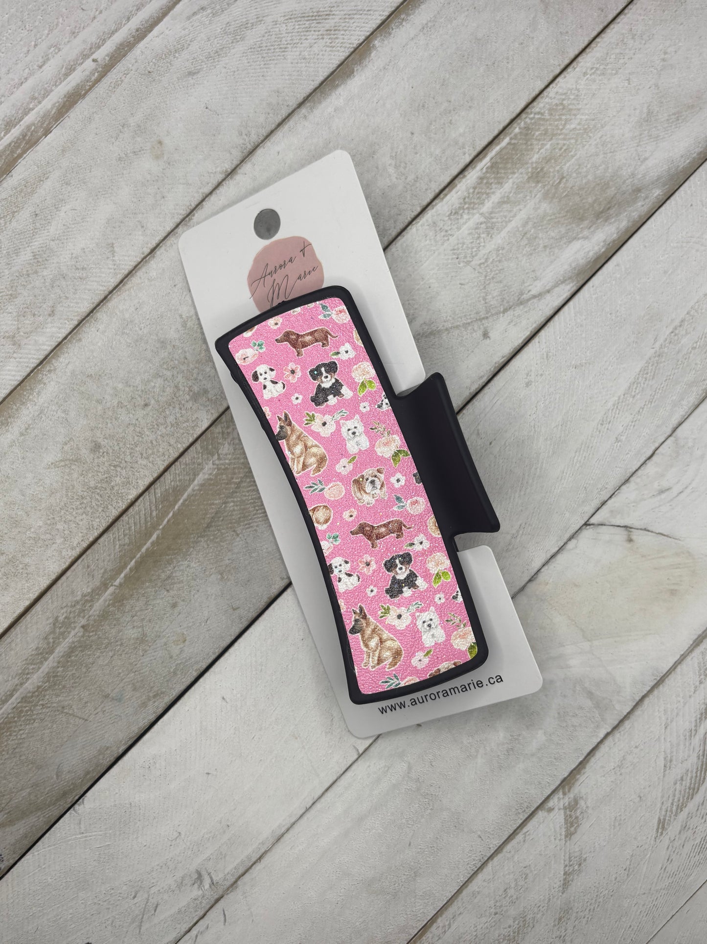 Pink Puppy Claw Clip