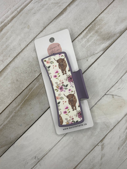 Purple Highland Claw Clip