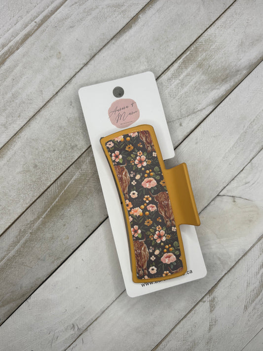 Rust Highland Claw Clip