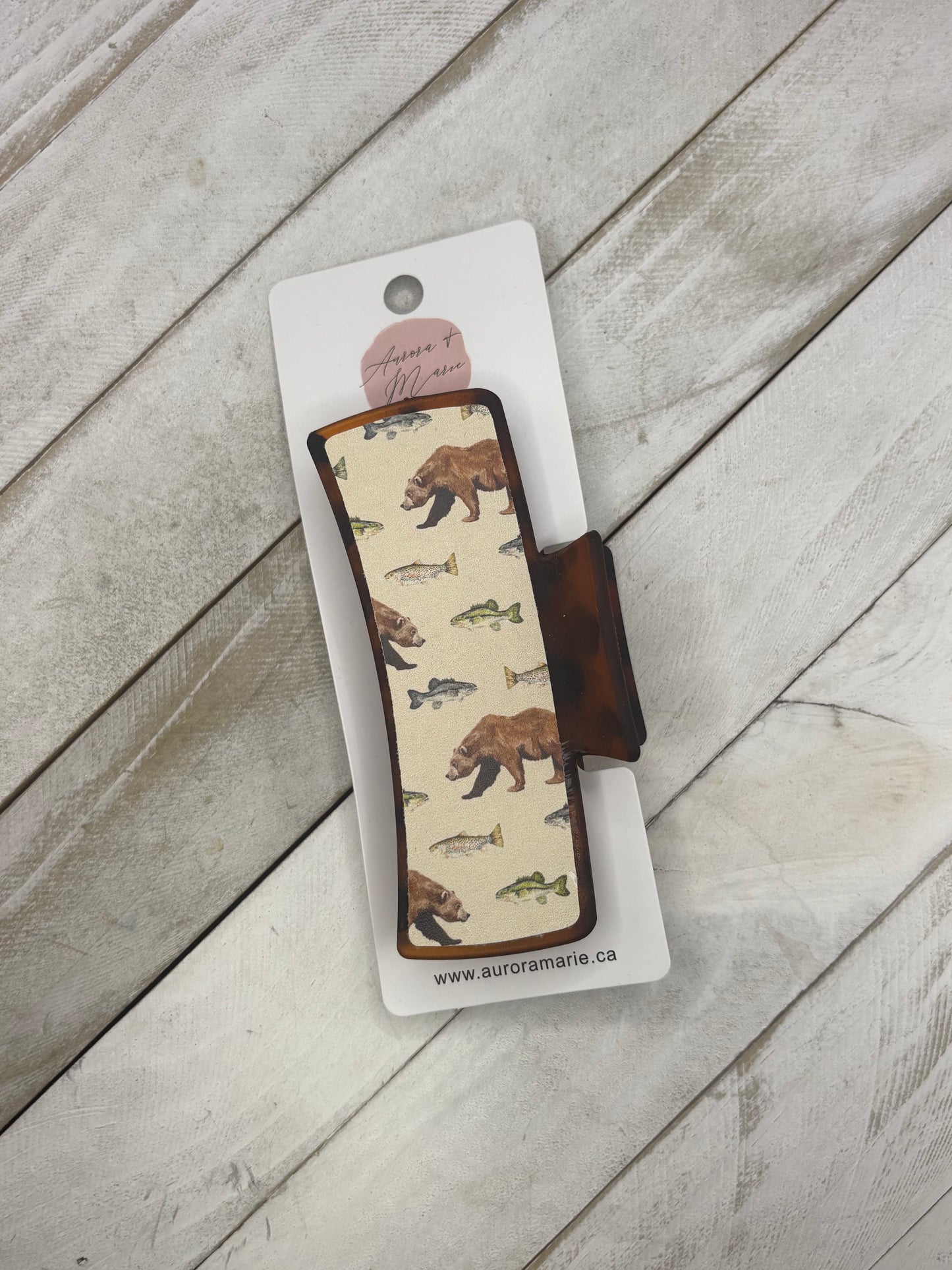 Bears and Fish Claw Clip