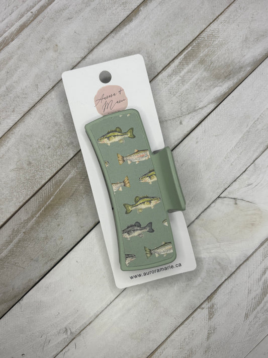 Green Fish Claw Clip