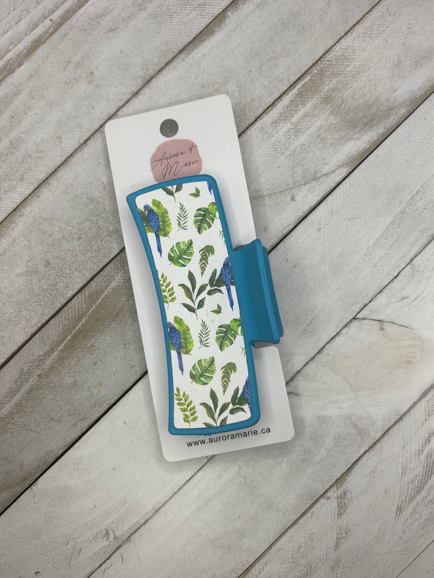 Blue Macaw Claw Clip