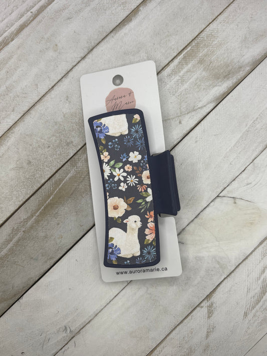 Blue Llama Claw Clip