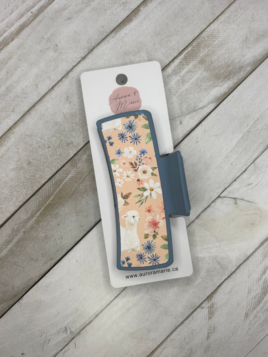 Pink Llama Claw Clip