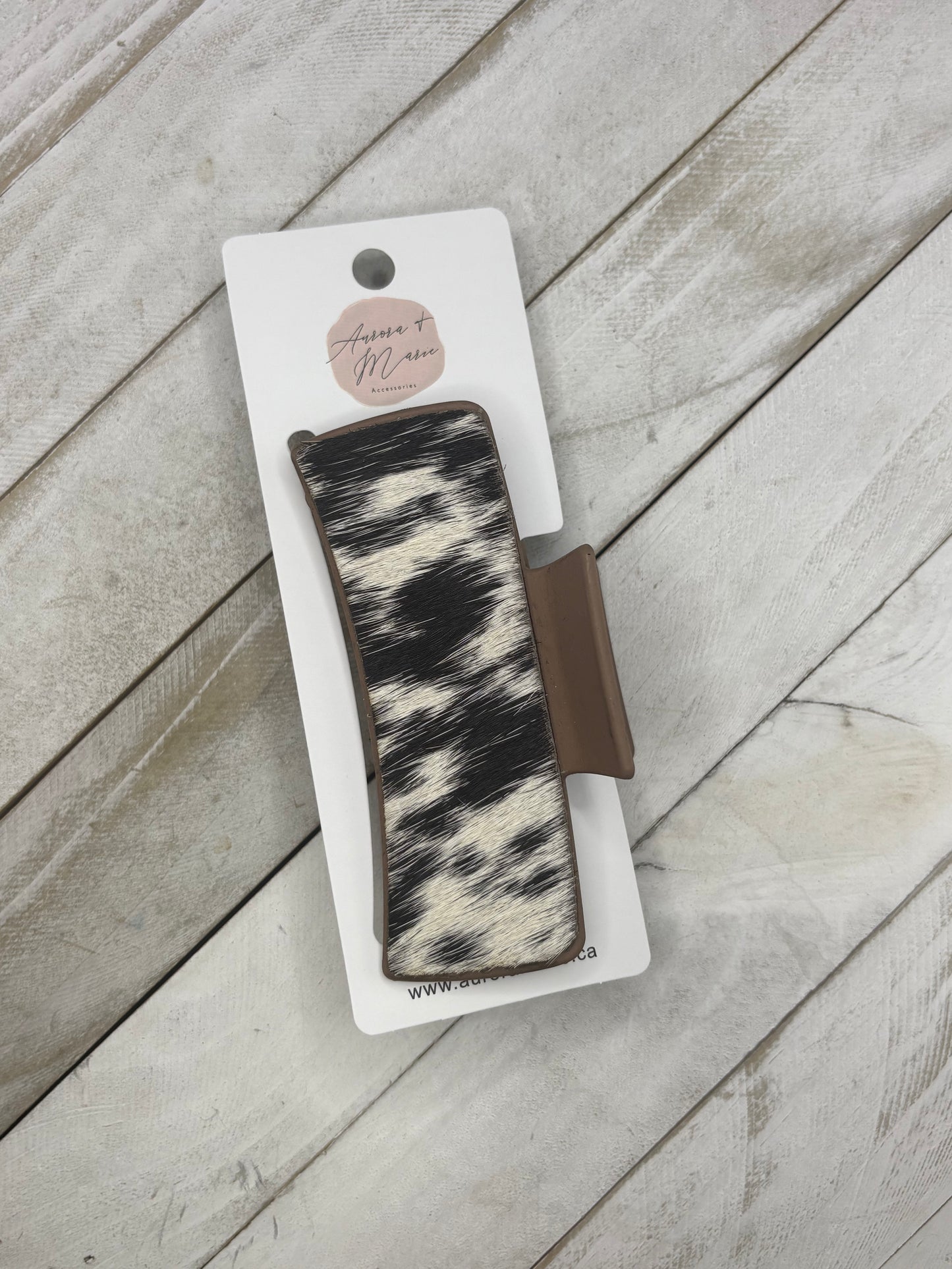 Random Cow Hide Claw Clips