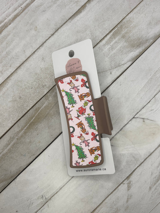 Red Grinch Claw Clips