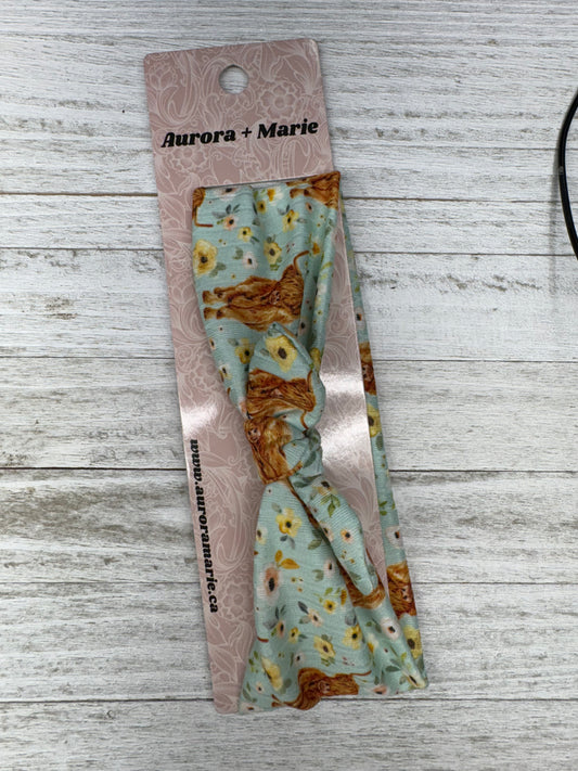 Teal Floral Highland