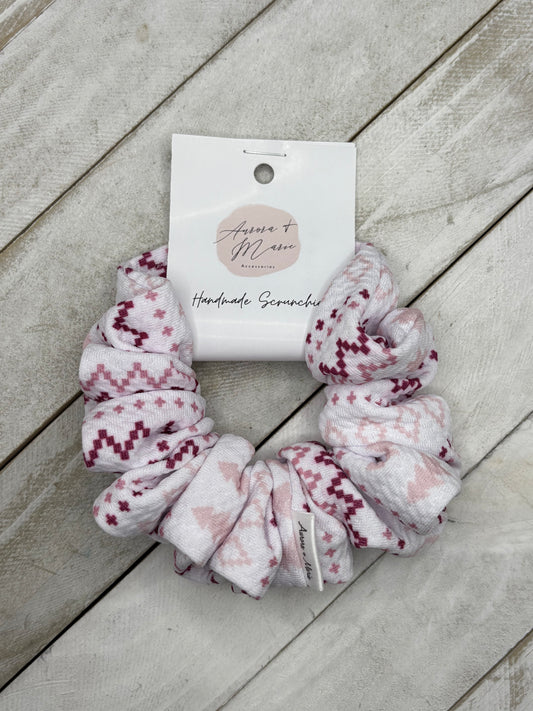 White Purple Sweater Knit