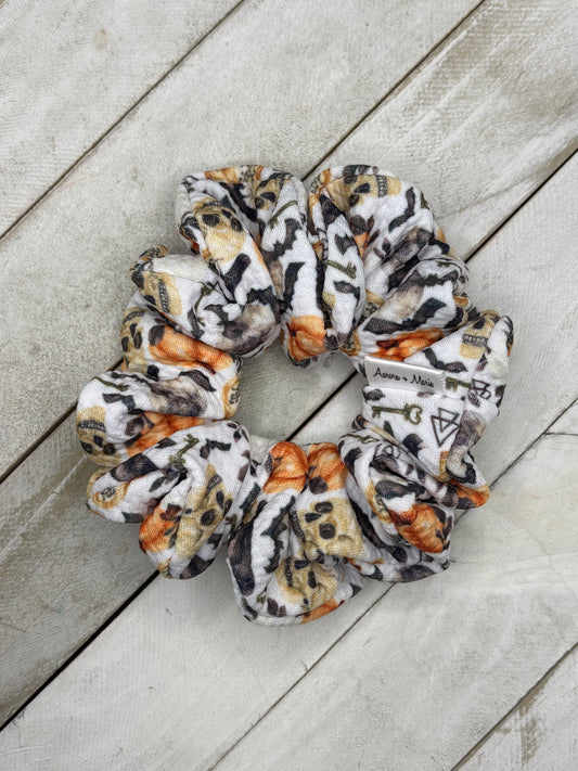 White Skull with Bats