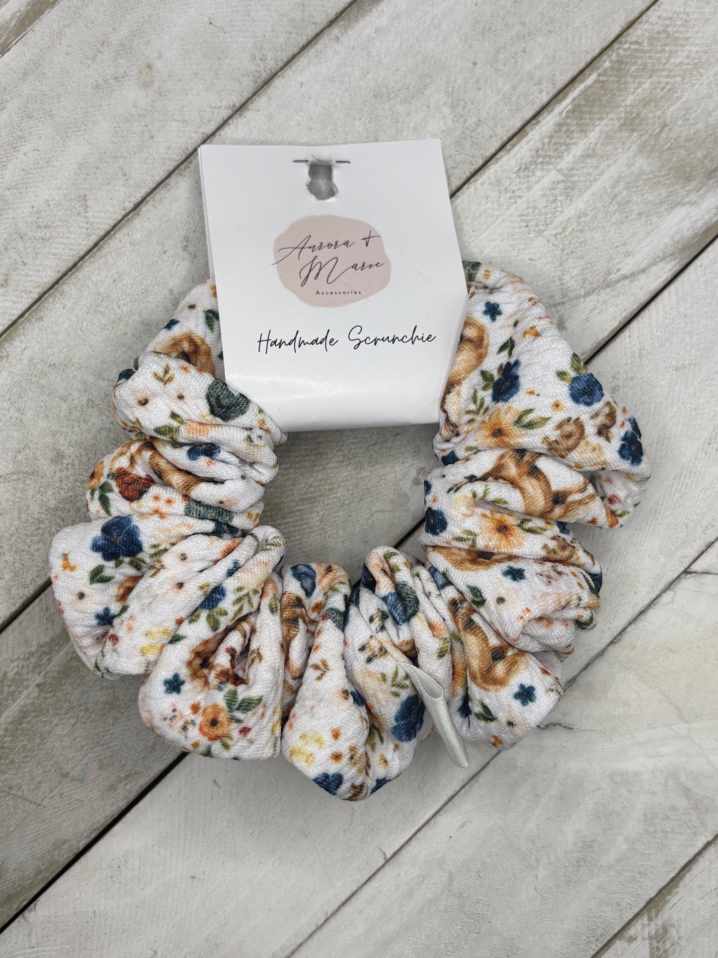 White Floral horse Farm Animals