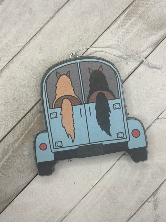 Teal Horse Trailer