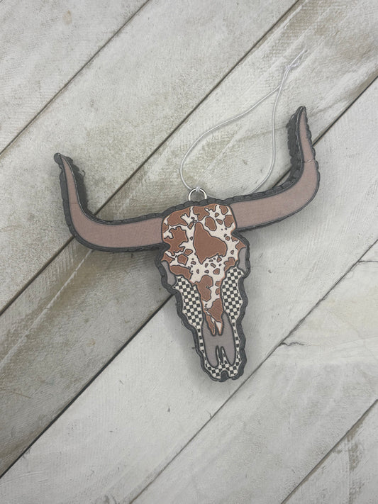 Brown Bull Skull