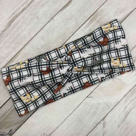 Black Plaid Chickens